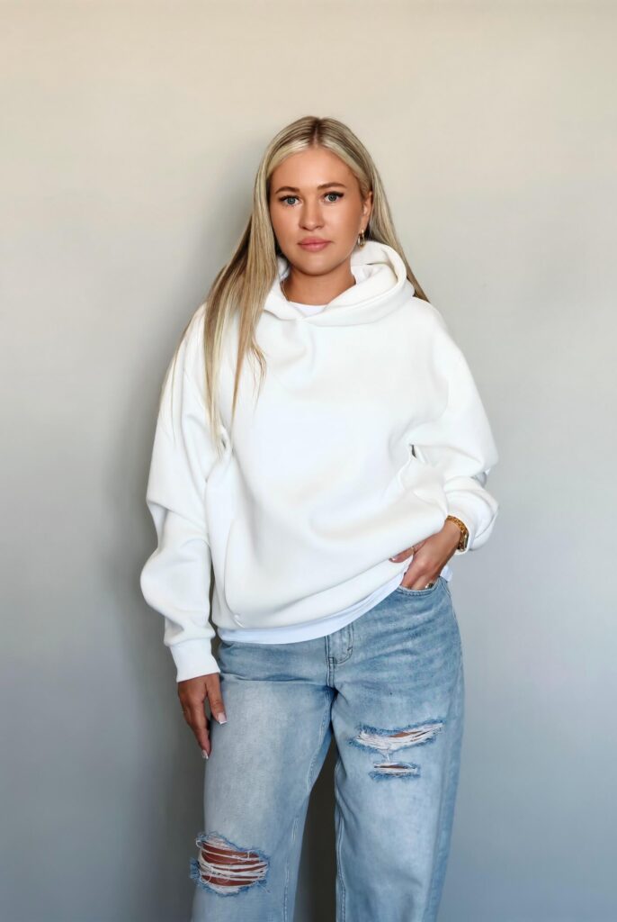 Худи унисекс «Премиум» с начесом с именной вышивкой (Крем)